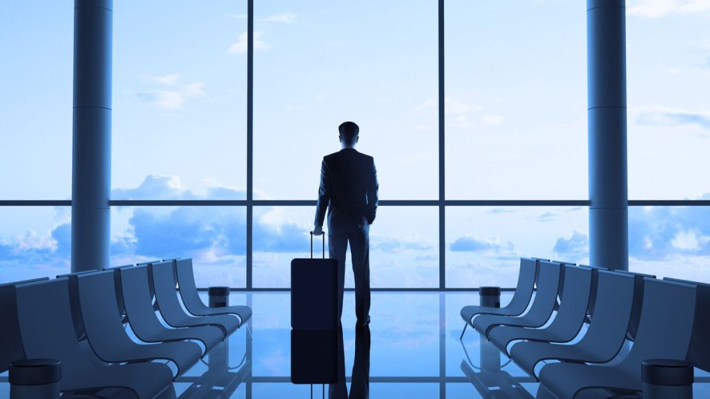 Traveller at airport