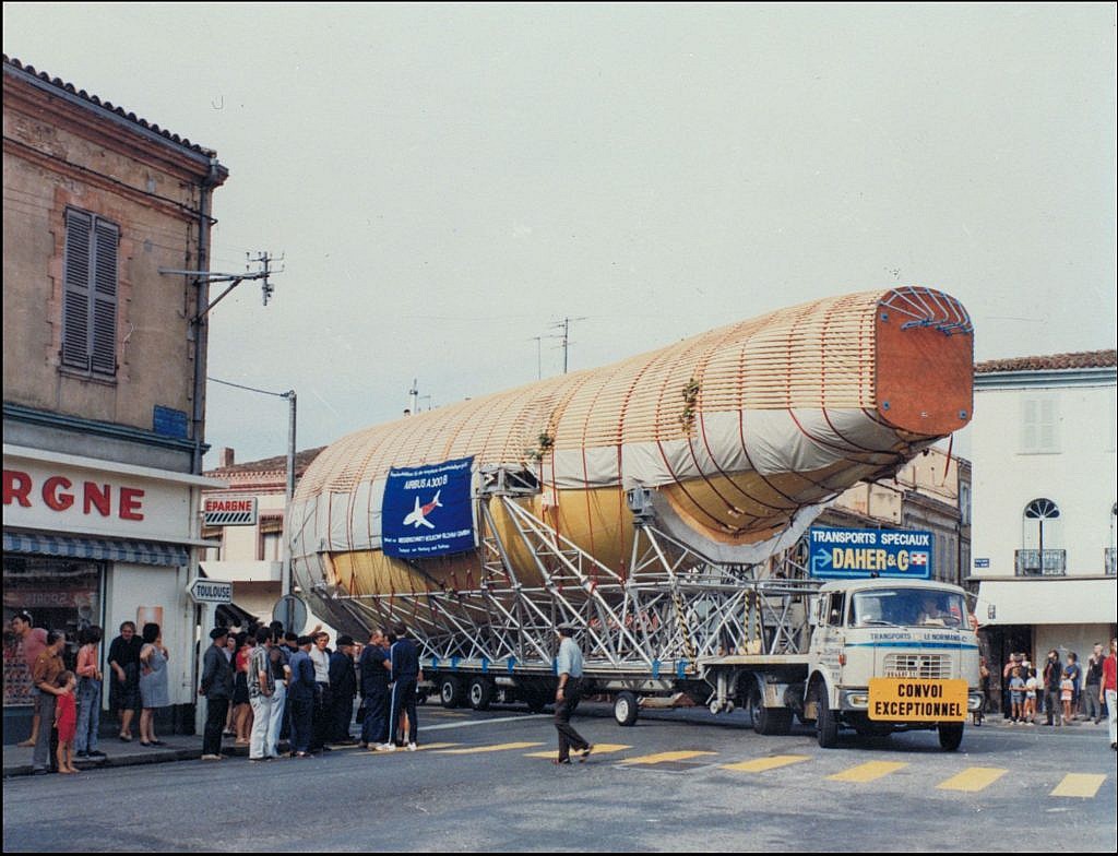 Airbus aircraft transported through roadways