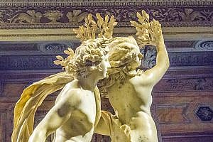 Apollo and Daphene by Bernini in Galleria Borghese in Rome 