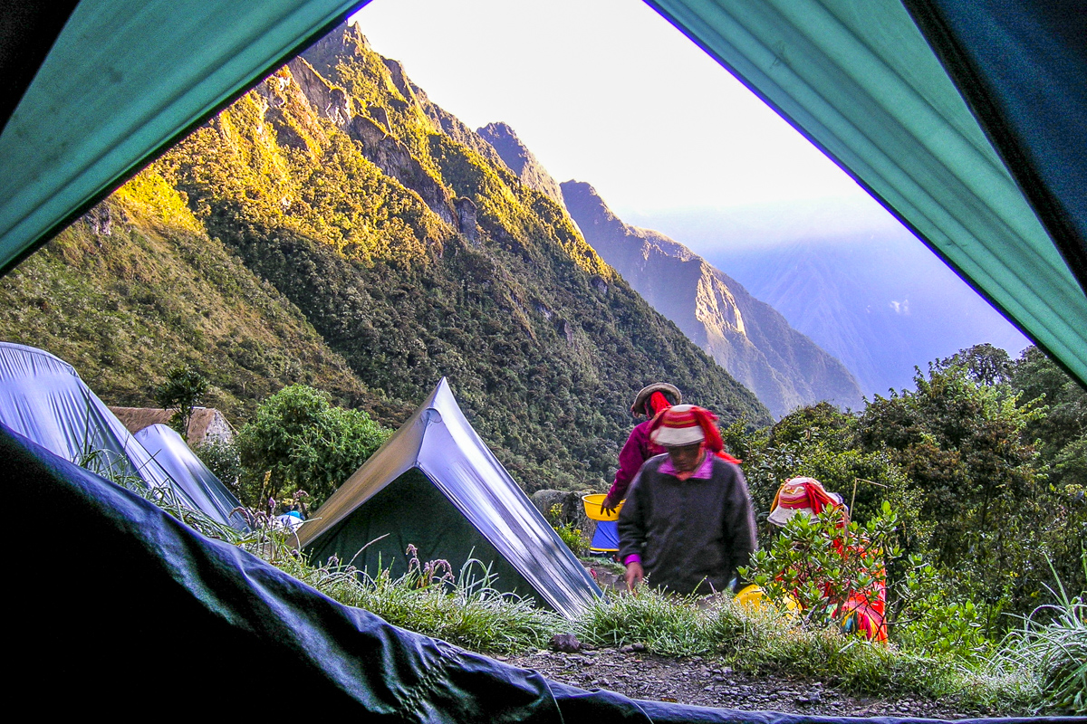 Early Morning on the Inca Trail to Machu Picchu in Peru