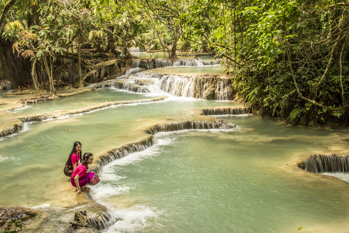  Kuang Si Waterfall in Laos