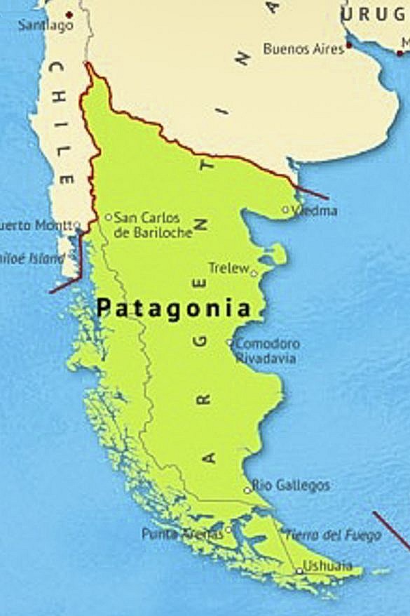 Map Of Patagonia  585x878 