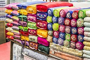 Bedding for Sale in Gwangjang market in Seoul, South Korea