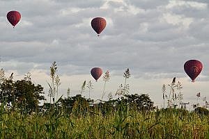 Hot Air Bolloons over Bagan in Myanmar