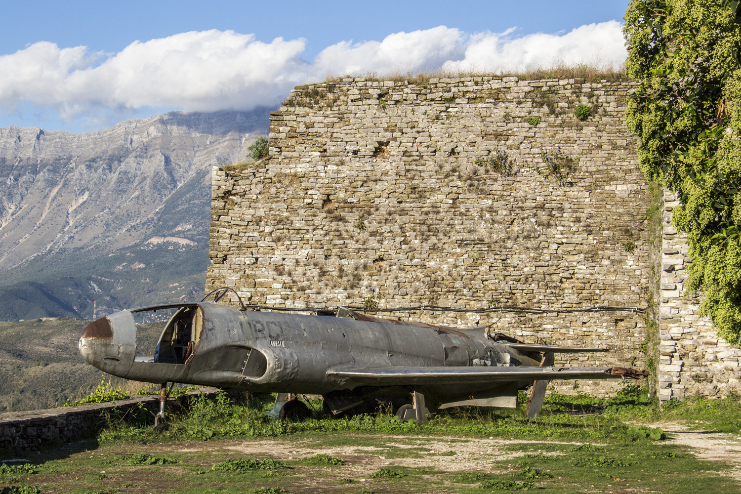 Lockheed T-33A in the Fortress of Ali Pasha in Gjirokaster, Albania
