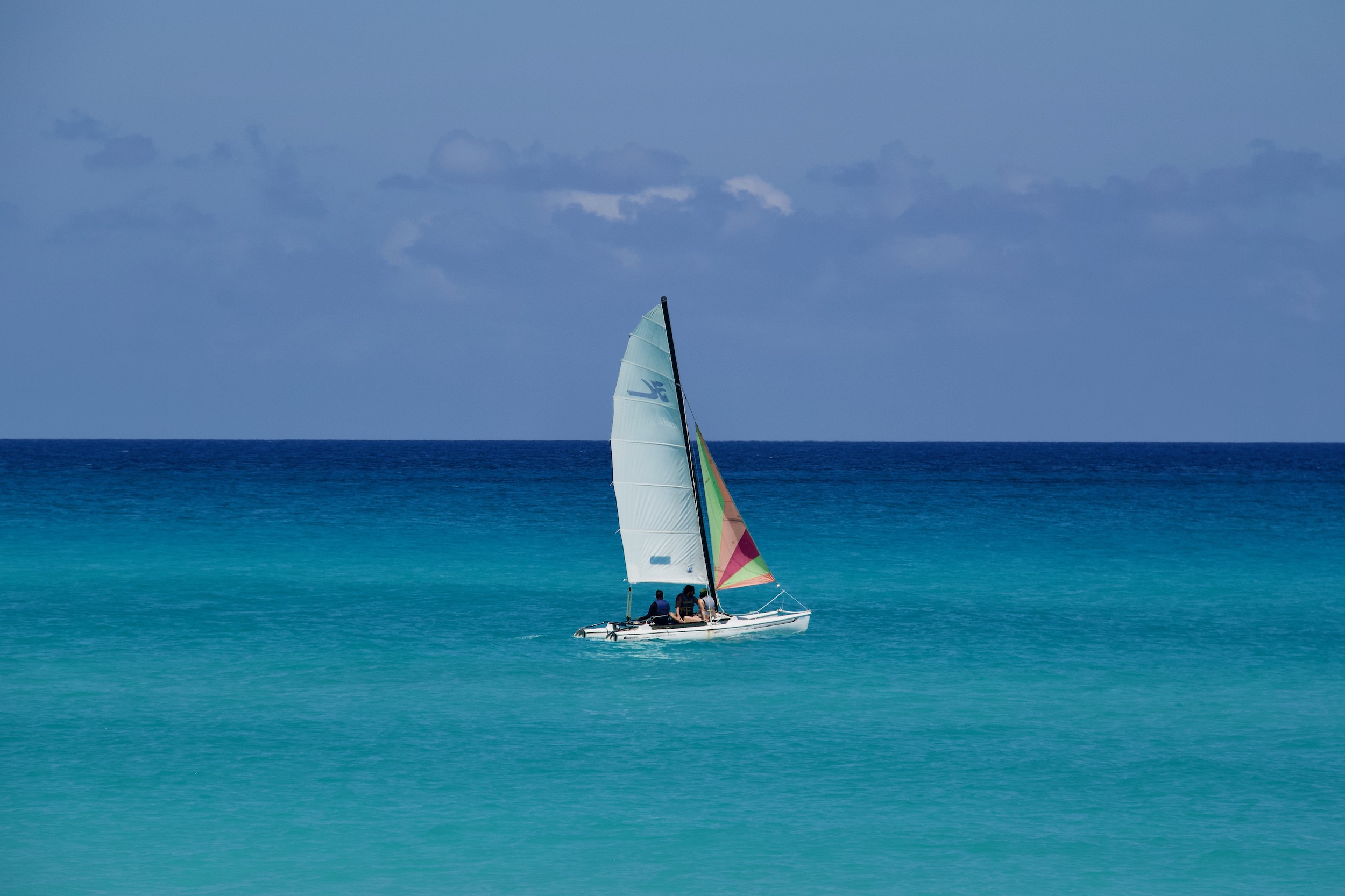 Sailing on the Ocean at Varadero in Cuba
