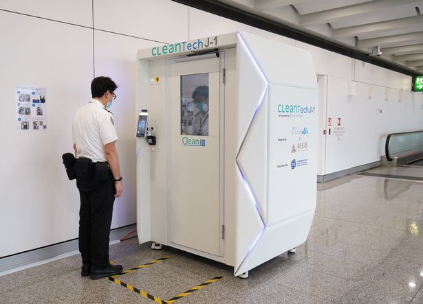 CleanTech airport cleaning booths
