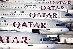 Qatar Airways Fleet on Stand