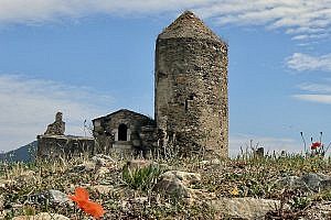 Ruins of Roses on the Costa Brava in Spain
