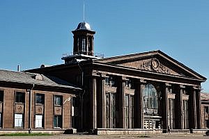Terminal Building at Spilve Airport in Riga, Latvia.