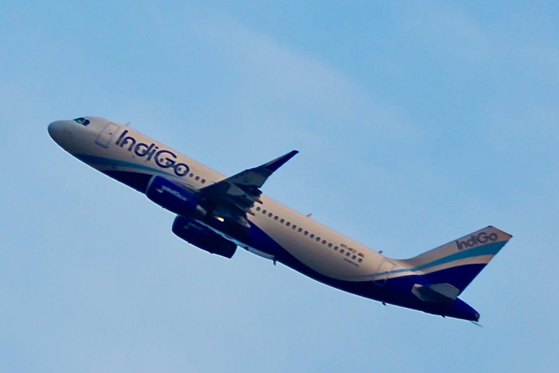 Indigo A320 in Flight