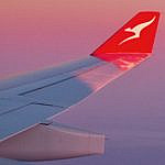 Qantas plane in flight