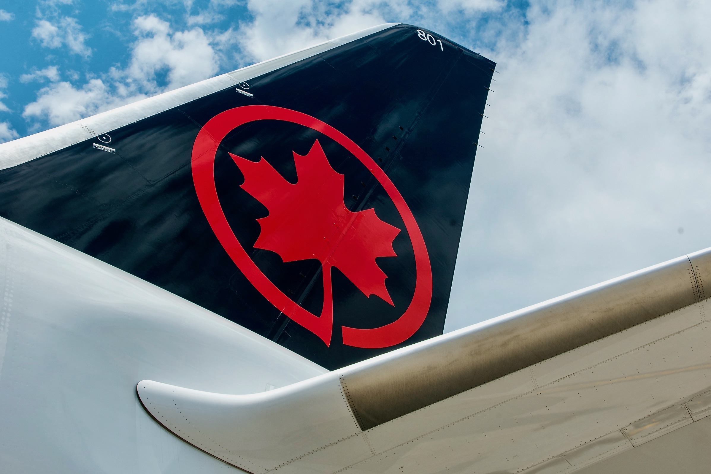 Tail of an Air Canada Plane