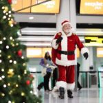 Father Christmas at airport