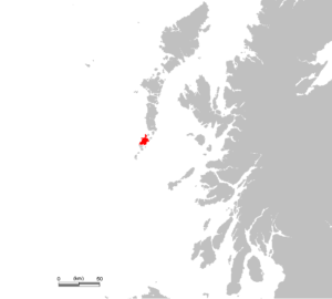 An image of Barra Airport in Scotland on the map.