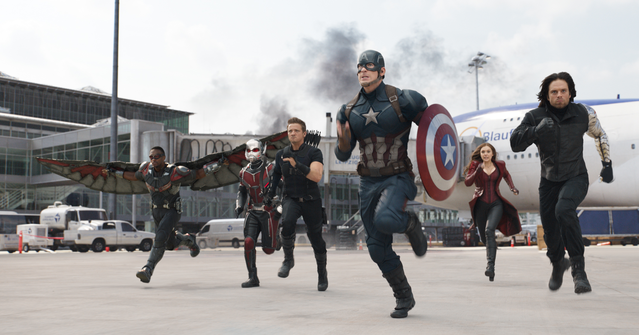 Captain America at Leipzig Airport