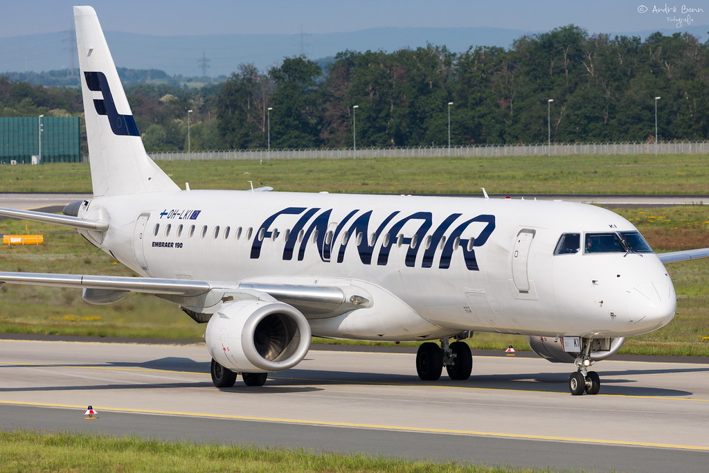 Image on Finnair plane on runway