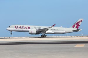 Qatar Airways Plane Taking Off