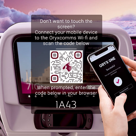 Qatar Airways ‘Zero Touch’ In Flight Entertainment Technology