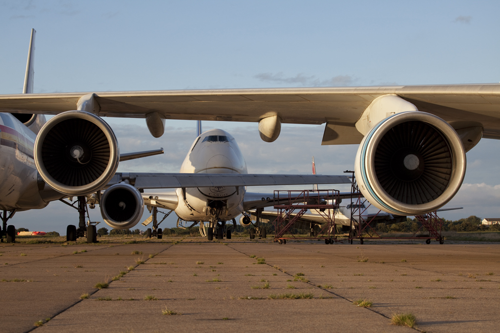 Cargo planes at Manston Airport in Kent