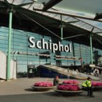 The main entrance to Schiphol airport in Amsterdam Netherlands