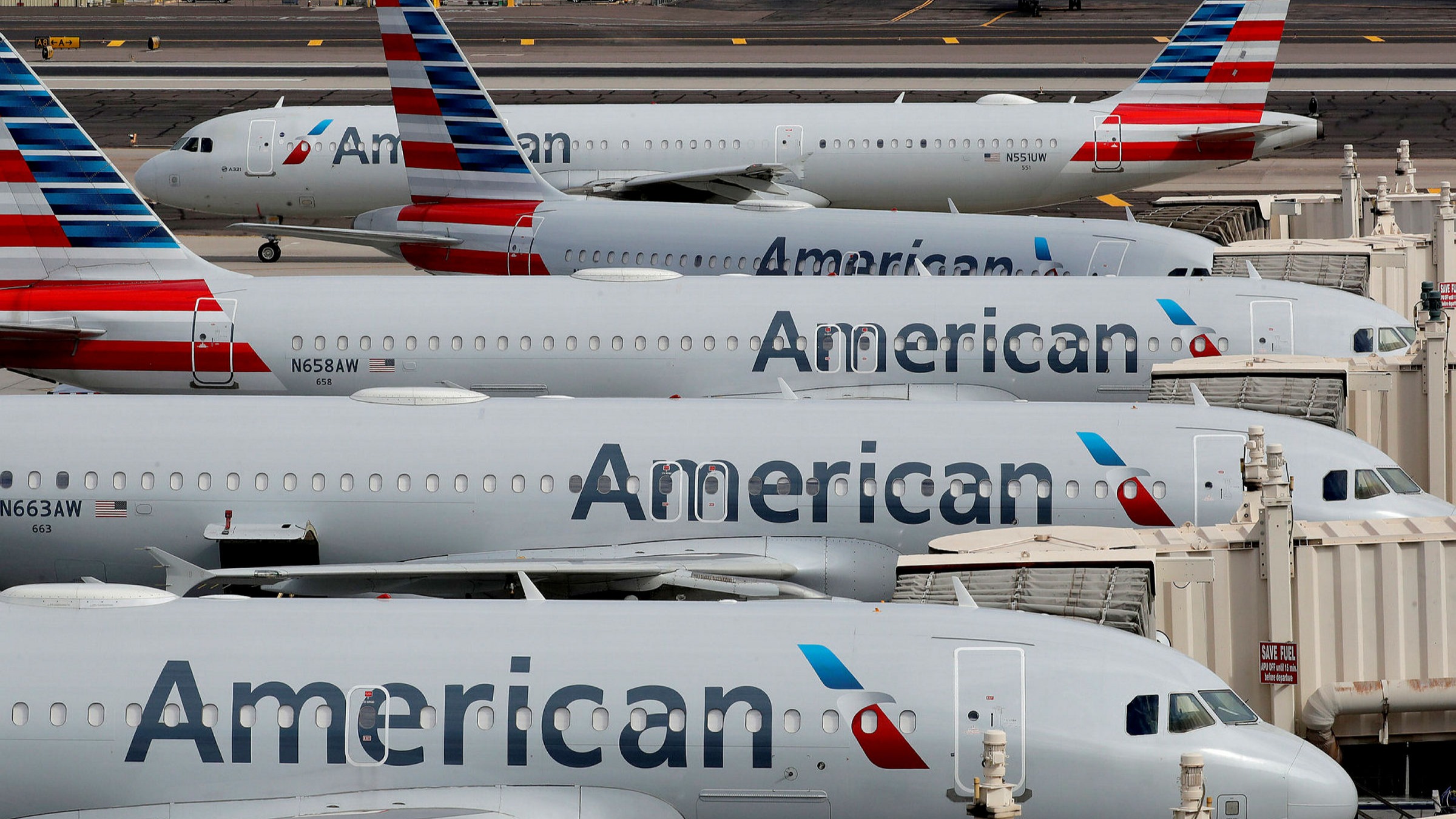 American Airlines aircraft parked