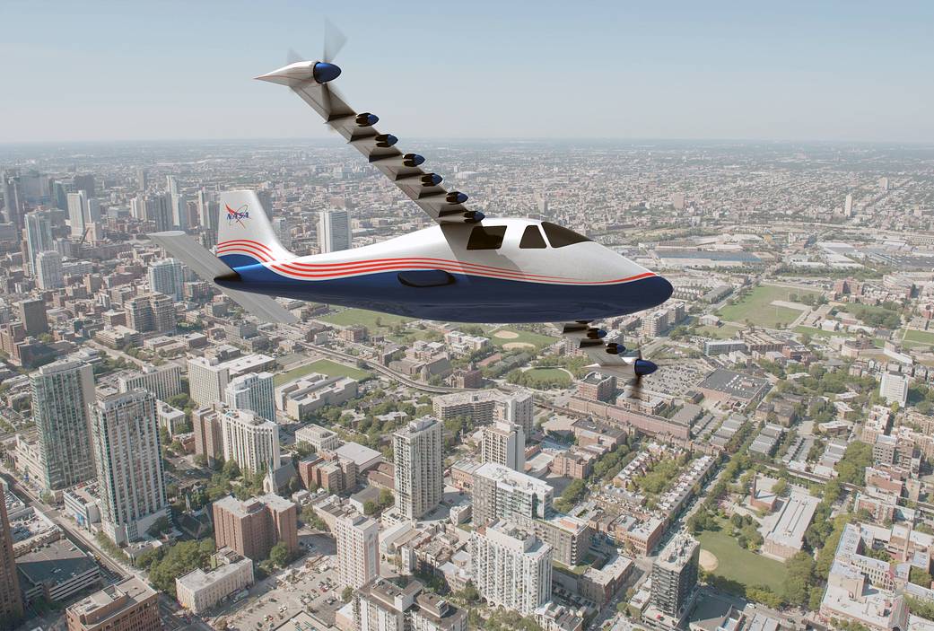 NASA Maxwell X-57 Concept electric plane