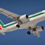 An Alitalia A320 moments before landing