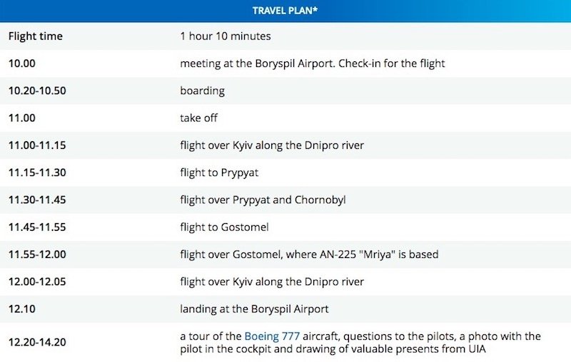Ukraine International Airlines Flight to nowhere itinerary