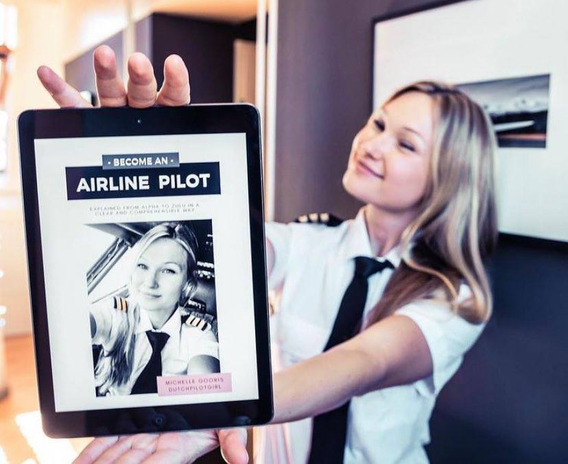 Dutch Pilot Girl Michelle Gooris and her E-book