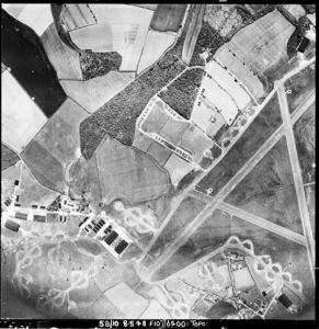 An aeriel photograph of RAF Stansted Mountfitchet