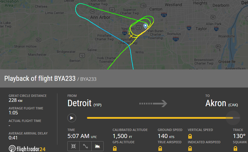 Berry Aviation Embraer performed a gear-up landing at Detroit