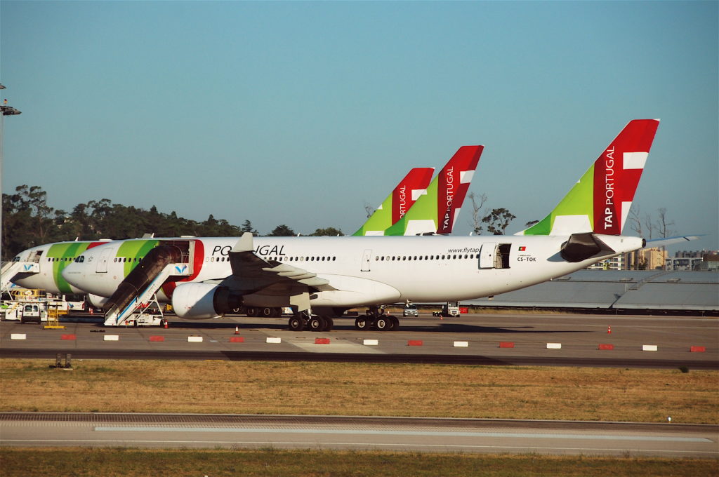 Some TAP Air Portugal A330 at stand.