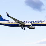 Ryanair moments before landing at Hamburg Airport. Photo by Kevin Hackert
