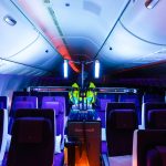 Qatar Aiways using a UV machine © Qatar Airways