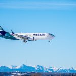 Westjet 737 MAX landing in Calgary. Photo by Justin Hu