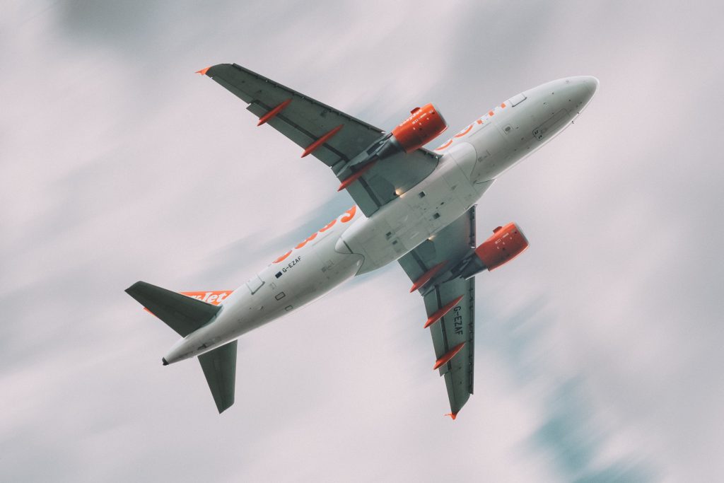 Easyjet moments after taking off. Photo by Viktor Forgacs