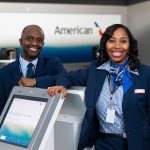 American Airlines at check in kiosks