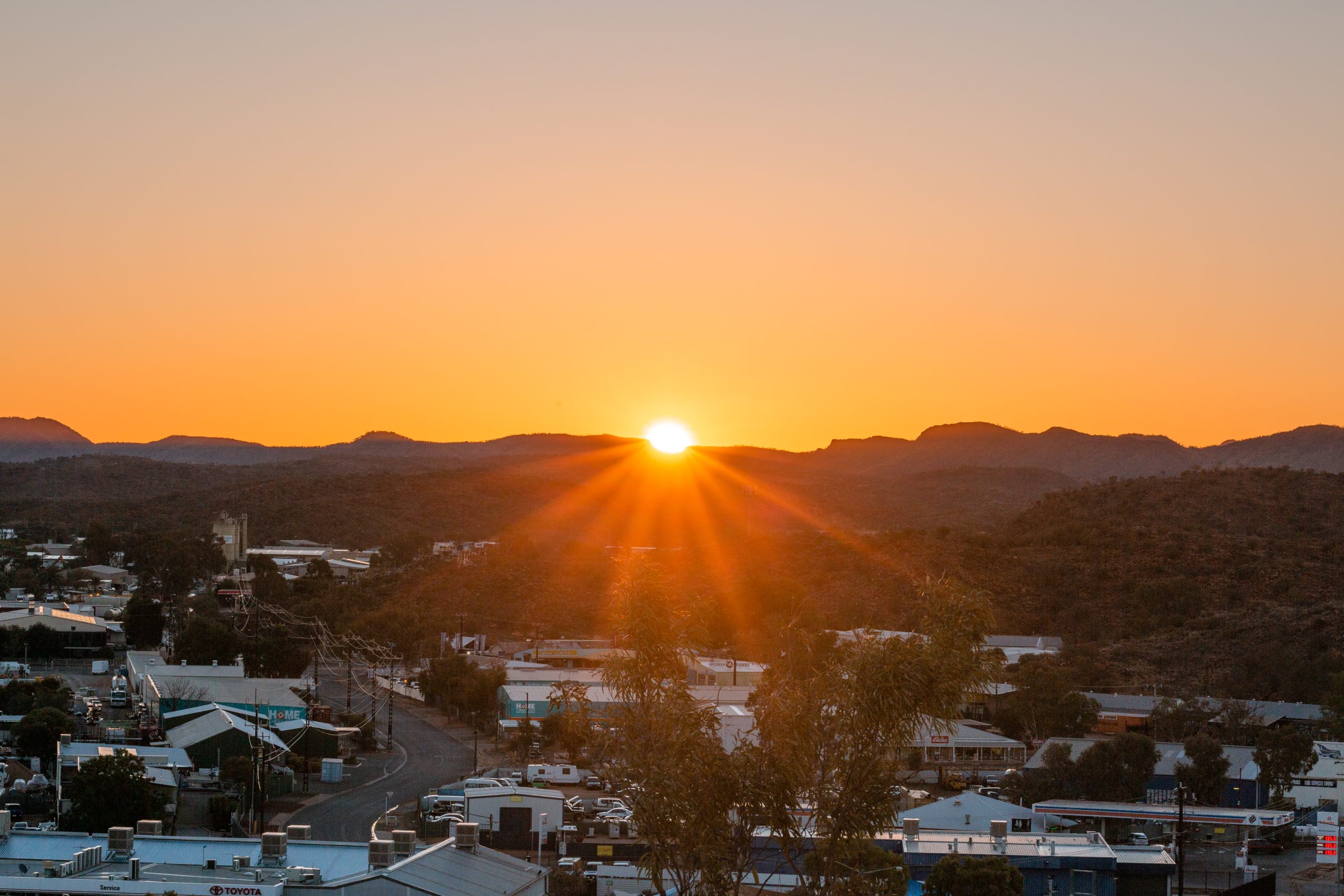 Sunset Over Western Alice Springs, Northern Territory