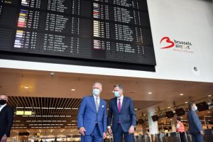 King Phillipe at Brussels Airport
