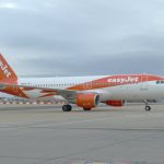 An Easyjet plane taxiing.