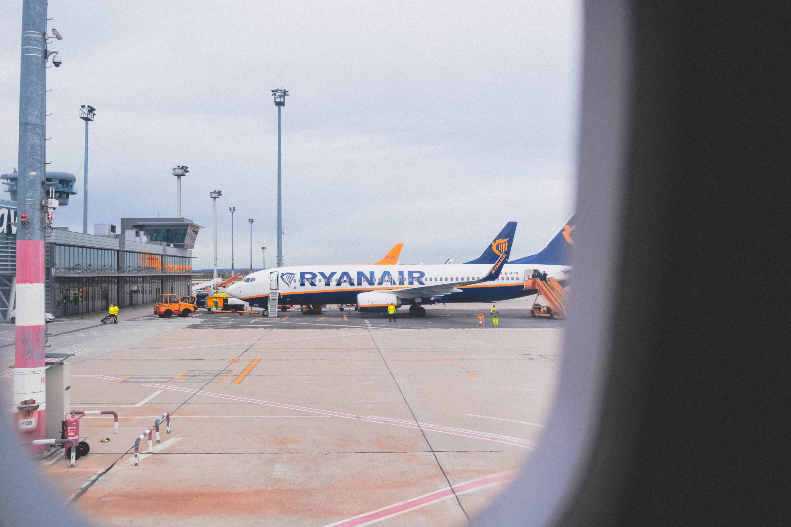 Ryanair planes at stand. Photo by Nastya Dulhiier