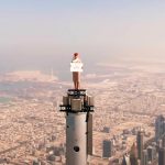 Emirate's flight attendant climbs Burj Khalifa
