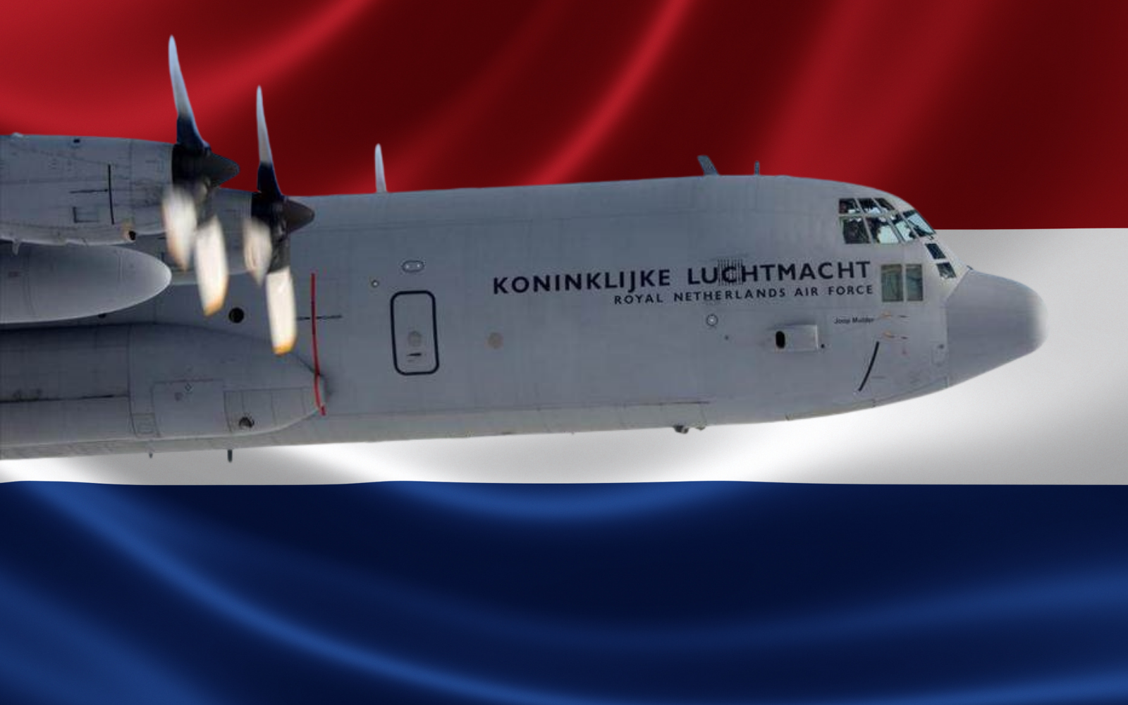Koninklijke Luchtmacht C130 transport aircraft returns from Afghanistan