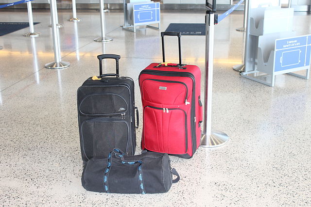 Showing luggage