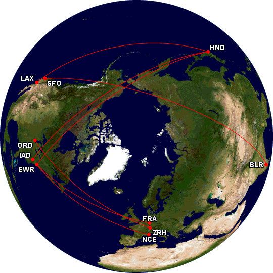 United new routes | © GCMap