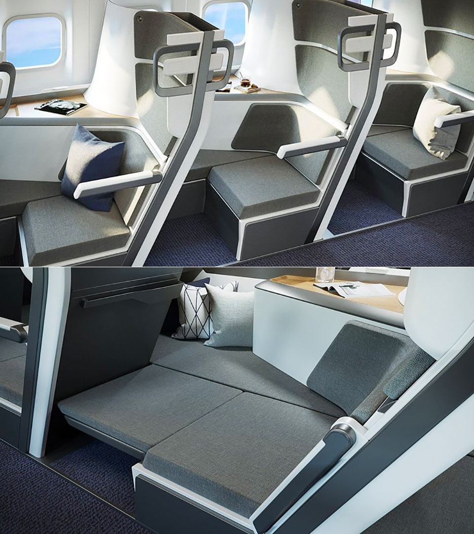 Image of a Zephyr Lie Flat Economy Class Seat