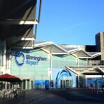 Front view of Birmingham Airport entrance