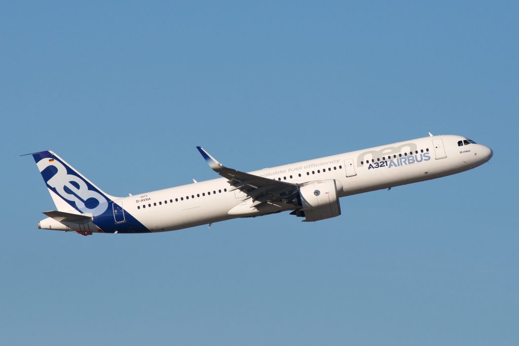 Airbus A321neo taking off