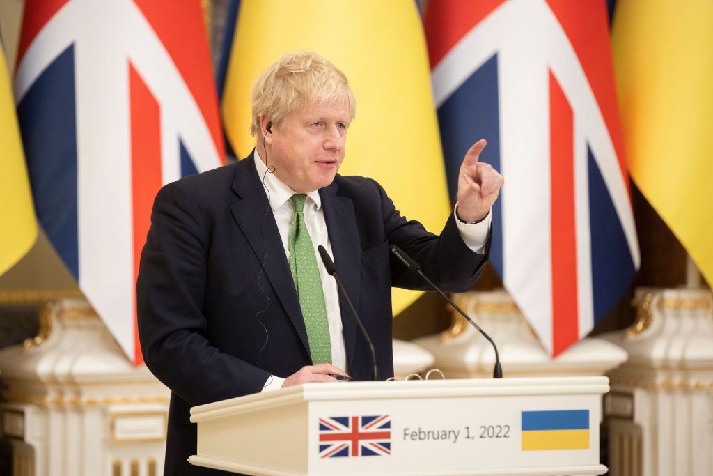Boris Johnson speaking in Ukraine in wake of Russia tensions